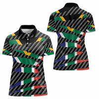 South Africa Beast Women Polo Shirt Ripped Flag Graphic - Wonder Print Shop