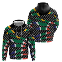 South Africa Beast Zip Hoodie Ripped Flag Graphic - Wonder Print Shop