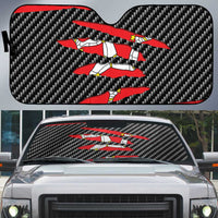Isle of Man Beast Auto Sun Shade Ripped Flag Graphic - Wonder Print Shop