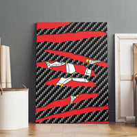 Isle of Man Beast Canvas Wall Art Ripped Flag Graphic - Wonder Print Shop
