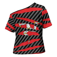 Isle of Man Beast Cross Shoulder Shirt Ripped Flag Graphic - Wonder Print Shop