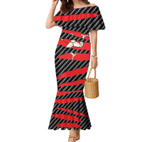 Isle of Man Beast Family Matching Mermaid Dress and Hawaiian Shirt Ripped Flag Graphic - Wonder Print Shop