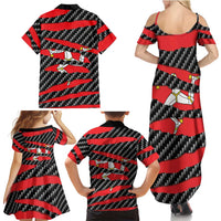 Isle of Man Beast Family Matching Summer Maxi Dress and Hawaiian Shirt Ripped Flag Graphic - Wonder Print Shop