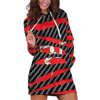 Isle of Man Beast Hoodie Dress Ripped Flag Graphic - Wonder Print Shop