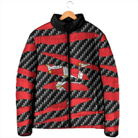 Isle of Man Beast Padded Jacket Ripped Flag Graphic - Wonder Print Shop