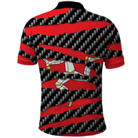 Isle of Man Beast Polo Shirt Ripped Flag Graphic - Wonder Print Shop
