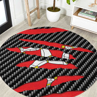 Isle of Man Beast Round Carpet Ripped Flag Graphic - Wonder Print Shop