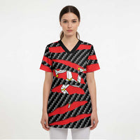 Isle of Man Beast Scrub Top Ripped Flag Graphic - Wonder Print Shop