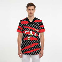 Isle of Man Beast Scrub Top Ripped Flag Graphic - Wonder Print Shop