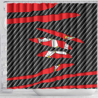 Isle of Man Beast Shower Curtain Ripped Flag Graphic - Wonder Print Shop