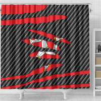 Isle of Man Beast Shower Curtain Ripped Flag Graphic - Wonder Print Shop