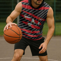 Isle of Man Beast Sleeveless Hoodie Ripped Flag Graphic - Wonder Print Shop