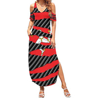 Isle of Man Beast Summer Maxi Dress Ripped Flag Graphic - Wonder Print Shop