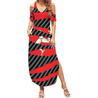 Isle of Man Beast Summer Maxi Dress Ripped Flag Graphic - Wonder Print Shop