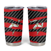 Isle of Man Beast Tumbler Cup Ripped Flag Graphic - Wonder Print Shop