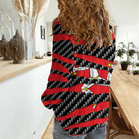 Isle of Man Beast Women Casual Shirt Ripped Flag Graphic - Wonder Print Shop