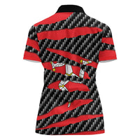 Isle of Man Beast Women Polo Shirt Ripped Flag Graphic - Wonder Print Shop