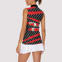 Isle of Man Beast Women Sleeveless Polo Shirt Ripped Flag Graphic - Wonder Print Shop