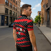 Isle of Man Beast Zipper Polo Shirt Ripped Flag Graphic - Wonder Print Shop