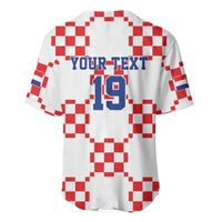 Custom World Football 2026 Croatia Baseball Jersey Hrvatska Checkerboard Style - Wonder Print Shop