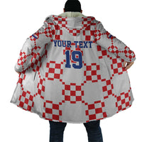 Custom World Football 2026 Croatia Cloak Hrvatska Checkerboard Style - Wonder Print Shop