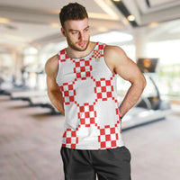 Custom World Football 2026 Croatia Men Tank Top Hrvatska Checkerboard Style - Wonder Print Shop