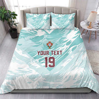 Custom World Football 2026 Portugal Bedding Set Luso Spirit Football Force