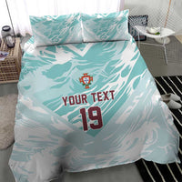 Custom World Football 2026 Portugal Bedding Set Luso Spirit Football Force