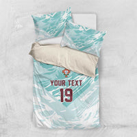 Custom World Football 2026 Portugal Bedding Set Luso Spirit Football Force