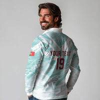 Custom World Football 2026 Portugal Long Sleeve Polo Shirt Luso Spirit Football Force