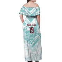 Custom World Football 2026 Portugal Off Shoulder Maxi Dress Luso Spirit Football Force