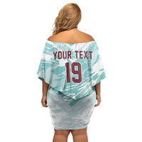 Custom World Football 2026 Portugal Off Shoulder Short Dress Luso Spirit Football Force