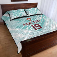 Custom World Football 2026 Portugal Quilt Bed Set Luso Spirit Football Force