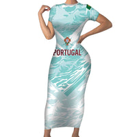 Custom World Football 2026 Portugal Short Sleeve Bodycon Dress Luso Spirit Football Force