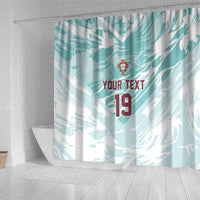 Custom World Football 2026 Portugal Shower Curtain Luso Spirit Football Force