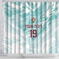 Custom World Football 2026 Portugal Shower Curtain Luso Spirit Football Force