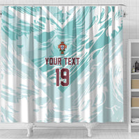 Custom World Football 2026 Portugal Shower Curtain Luso Spirit Football Force