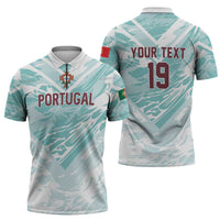 Custom World Football 2026 Portugal Zipper Polo Shirt Luso Spirit Football Force