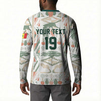 Custom World Football 2026 Senegal Button Sweatshirt Lions of Teranga Spirit