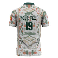 Custom World Football 2026 Senegal Zipper Polo Shirt Lions of Teranga Spirit