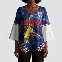 Cabo Verde Goalkeeper Vozinha Kimono Sleeve Blouse The Blue Wall Legend Glory