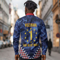 Cabo Verde Goalkeeper Vozinha Long Sleeve Button Shirt The Blue Wall Legend Glory