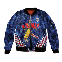 Cabo Verde Goalkeeper Vozinha Sleeve Zip Bomber Jacket The Blue Wall Legend Glory