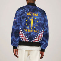 Cabo Verde Goalkeeper Vozinha Sleeve Zip Bomber Jacket The Blue Wall Legend Glory