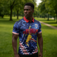Cabo Verde Goalkeeper Vozinha Zipper Polo Shirt The Blue Wall Legend Glory