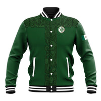 Mis Raices Mexico Football Custom Baseball Jacket Aztec Calendar Line Art