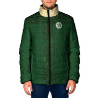 Mis Raices Mexico Football Custom Padded Jacket Aztec Calendar Line Art