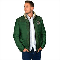 Mis Raices Mexico Football Custom Padded Jacket Aztec Calendar Line Art