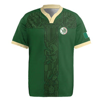 Mis Raices Mexico Football Custom Rugby Jersey Aztec Calendar Line Art
