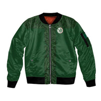 Mis Raices Mexico Football Custom Sleeve Zip Bomber Jacket Aztec Calendar Line Art